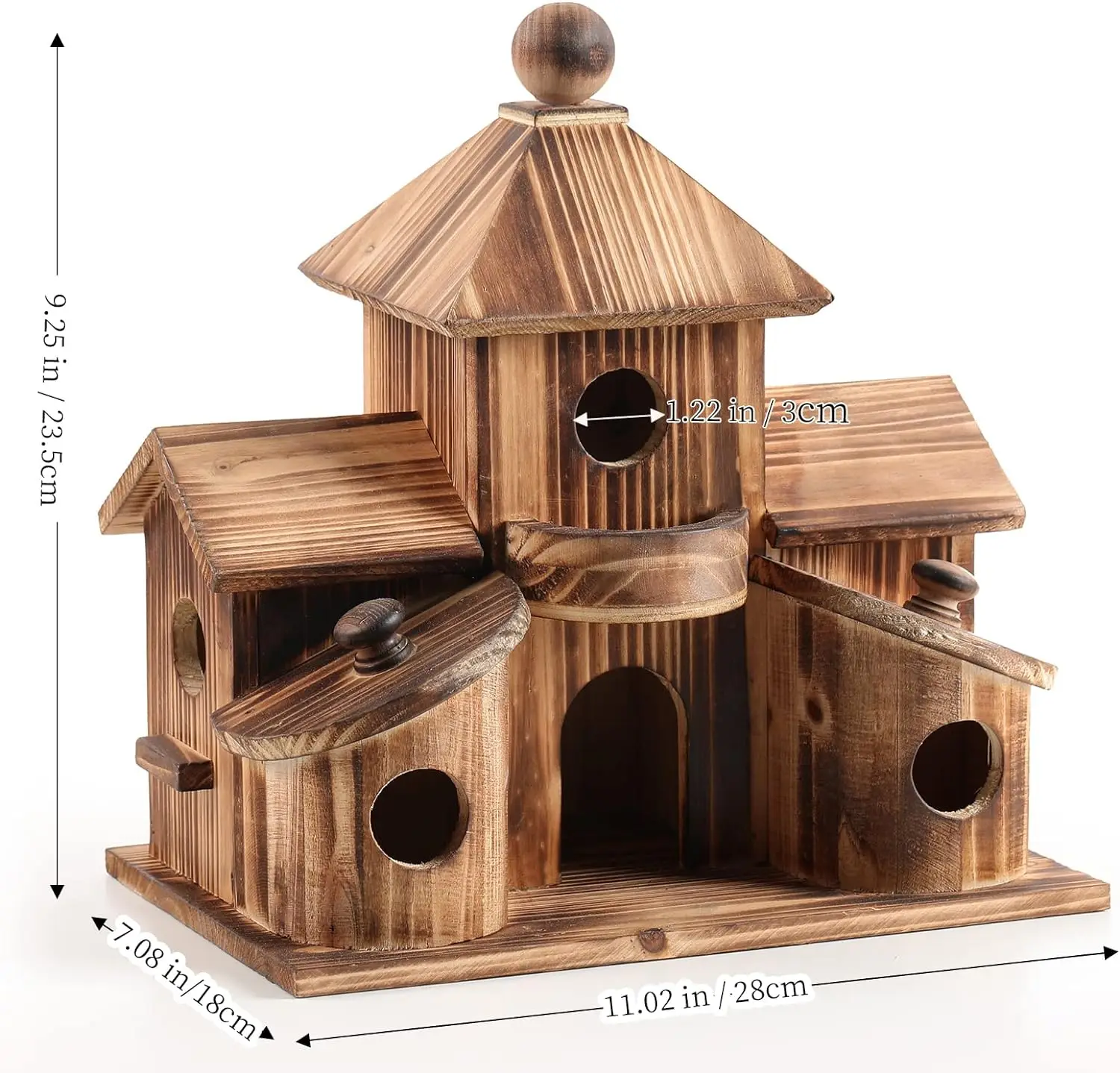 Factory Custom Wooden Bird House Backyard Patio Decor Nesting Box Birdhouse Wooden Bird Feeder