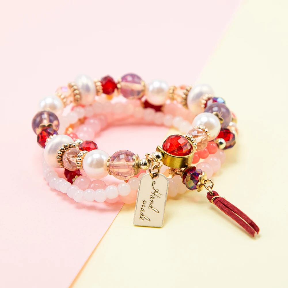 BESTONE Jewelry Glass Beads Friendship Bracelets