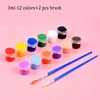 3ml 12 colores + 2 pinceles