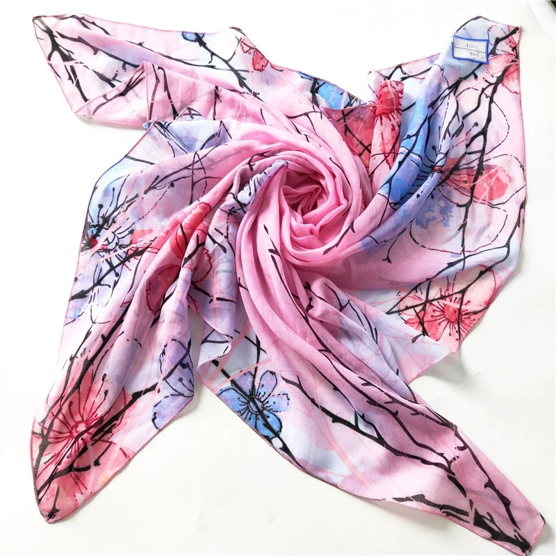 Voile Scarf Muslim Hijab Hot Sale High Quality Digital Printed Tudung Islam Malaysia for Women Hijabs Custom Size Newest Printed