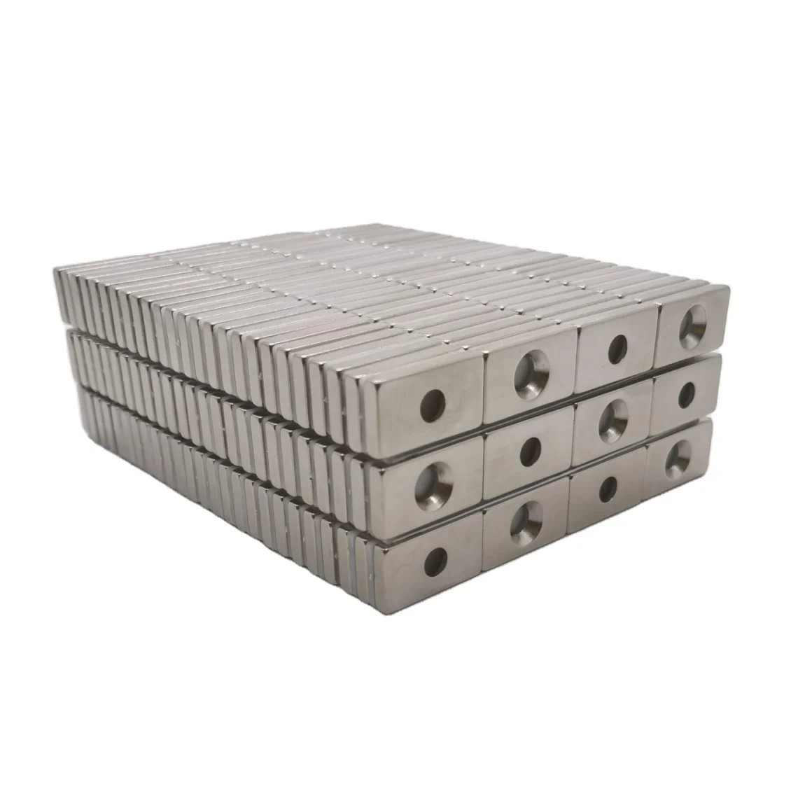 Wholesale Price Rectangular Neodymium Magnet N52 Ndfeb Block Neodymium Magnet 50Mm With Countersunk Hole