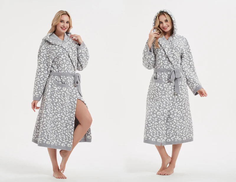 Custom Good Quality Luxury Polyester Yarn Knitted Bath Robes Spa Bathrobe For Adult Women Buy