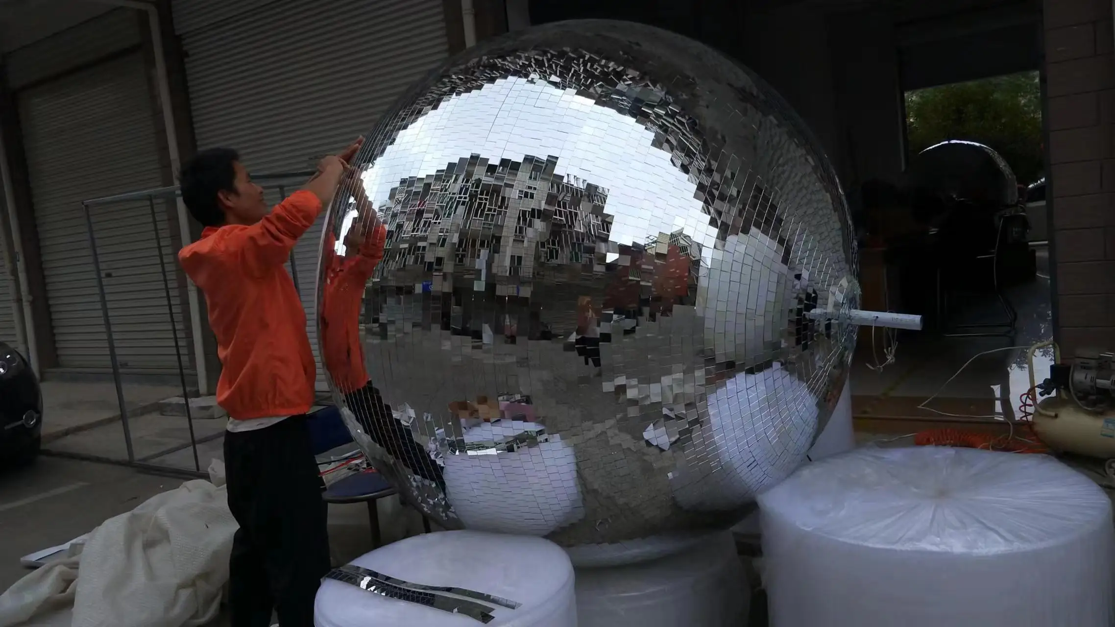 New Year Easter Mini Disco Ball Christmas Tree Hanging Mirror Glass