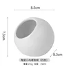 Bird food bowl-spherical-white