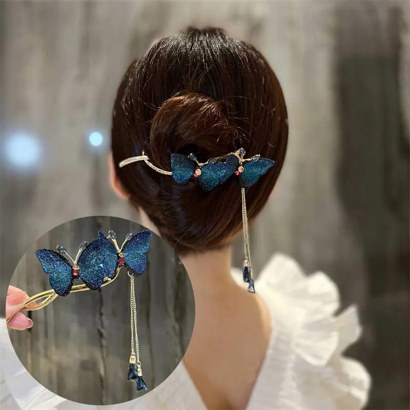 Big Butterfly Hair Clips - Stylish Metal Claw Accessories display picture 2