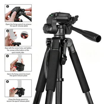 F180 Telescope Tripod Laser Cannon Night Fishing Light BracketCamera Tripod Mobile Live Streaming Bracket detail image