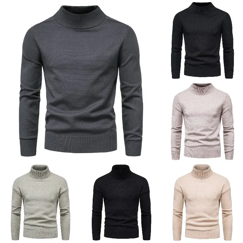 2022 Wholesale Round Neck Pullover Knitted Plus Size Men's Sweater
