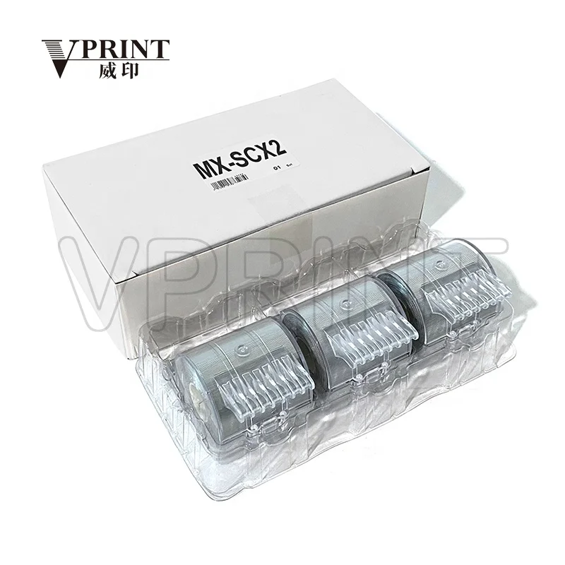 Cartucho de Grampos MX-SCX2 MXSCX2 compatível e NOVO para Sharp MX-6240, MX-6580, MX-7040, MX-7580, MX-FN21, MX-FN22, MX-FNX5, MX-FNX6 — Peças de Reposição para Impressora