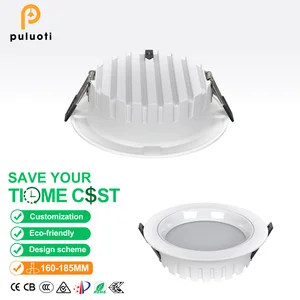 Ultra-thin Aluminum LED Recessed Downlight Full-Spectrum Chip Modern 10-Year Warranty for Homes Hotels Indoor Environments