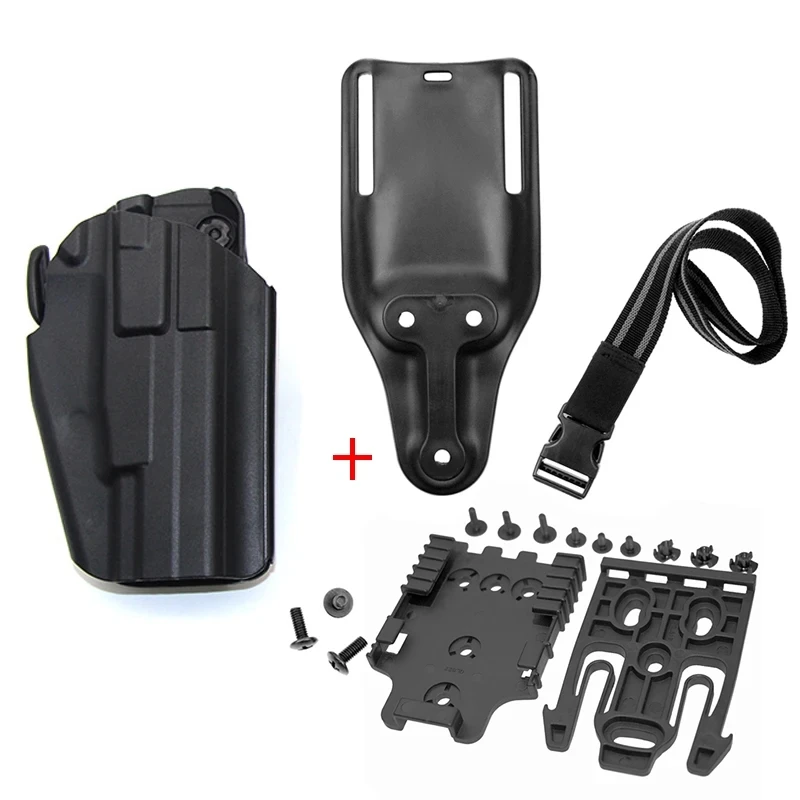 Tactical 579 GLS Pro-Fit Gun Holster for WALTHER PPQ M2 9/40 HK45 GL 17 19 with QLS 19 22 Quick Locking System/Leg Platform