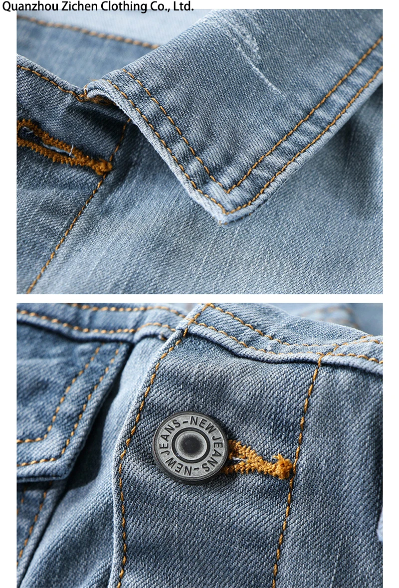 2024 Spring New Men's Casual Cotton Denim Jacket Classic Style Fashion Slim Washed Retro Blue Jeans Coat Male Brand_voghion.com