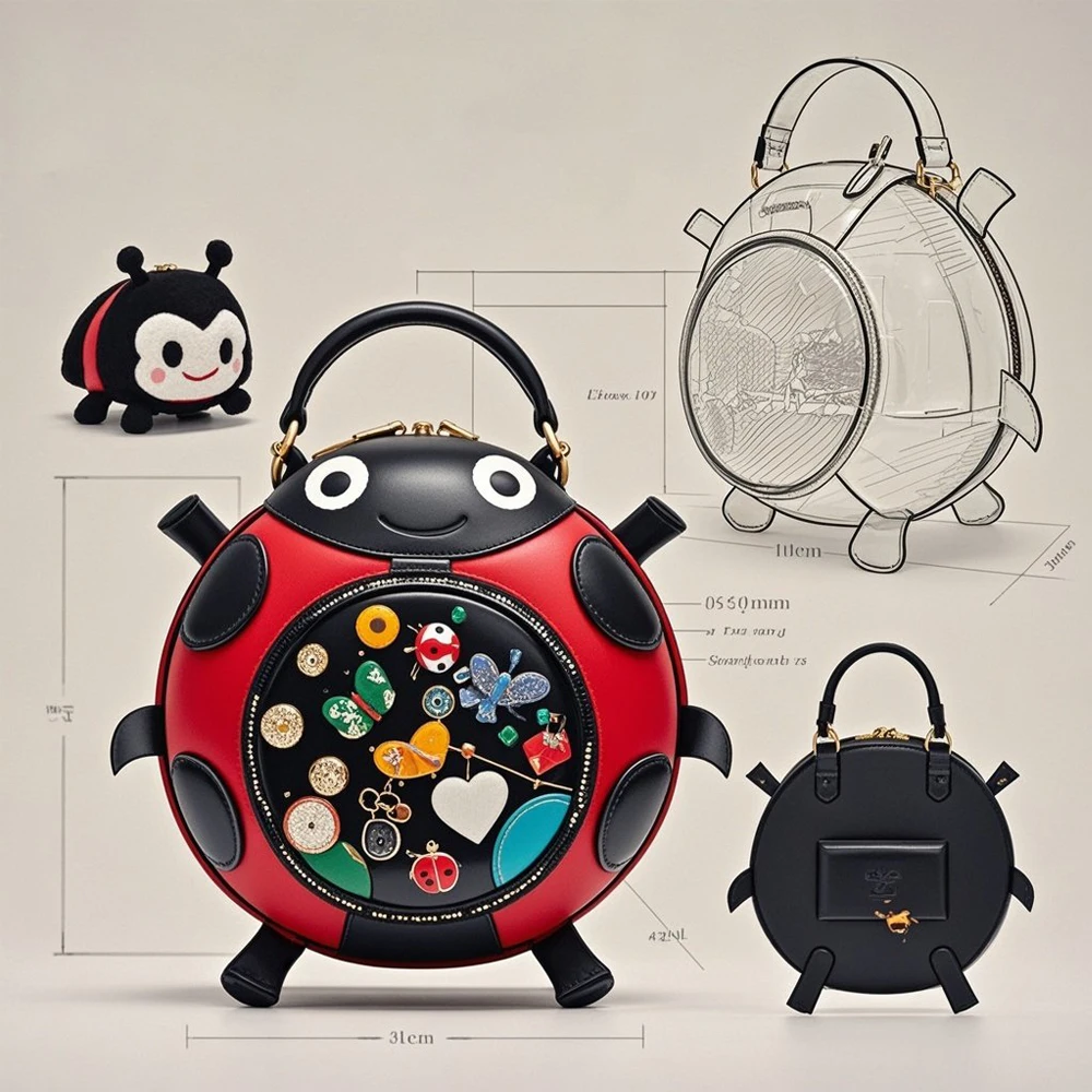 Custom Seven Star Ladybug Ita Bag - Unique Design & Quality