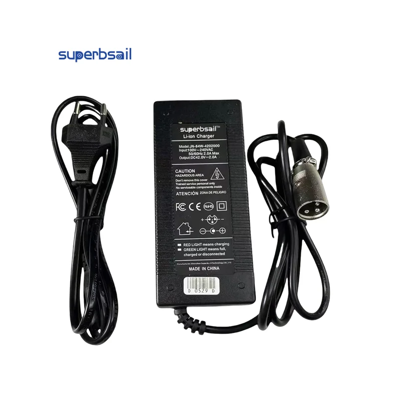 Pin 42v 2a Hoverboard Charger CE 42V 2A Charger 3pin XLR Plug
