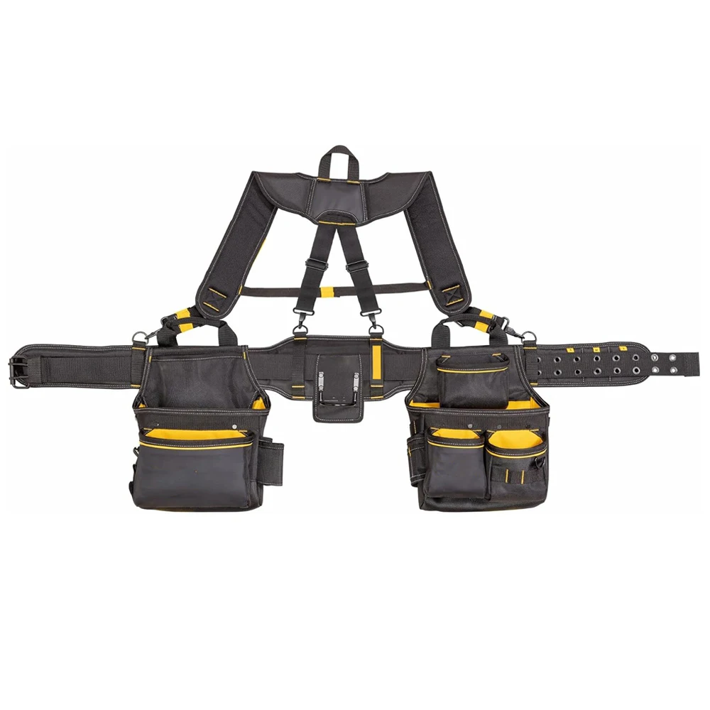 ISO9001 Factory Durable Tool Belt Premium Carpenter Electrician PU Waist Tool Bag