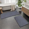 Alfombra de baño de forro polar Rainbow - Azul marino minimalista