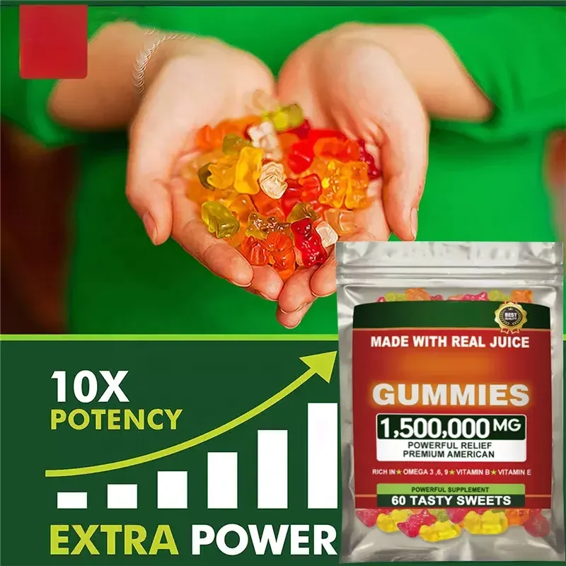 Wholesale Hemp Seed Oil Gummies Candy 60pcs Vitamin Gummy Bears Dietary