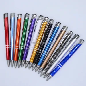 Hot Selling Personalized Advertising Custom Laser Logo Cheap Metal Aluminum Ballpoint  Pen for  Promotional Gift