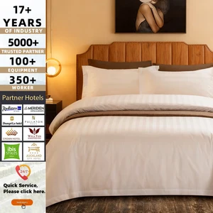 CHENHONG OEM Luxury Cotton 5-Star Hotel Bed Sheet Set 400TC Woven Fabric Anti-Pilling Air-Permeable Customizable Plain