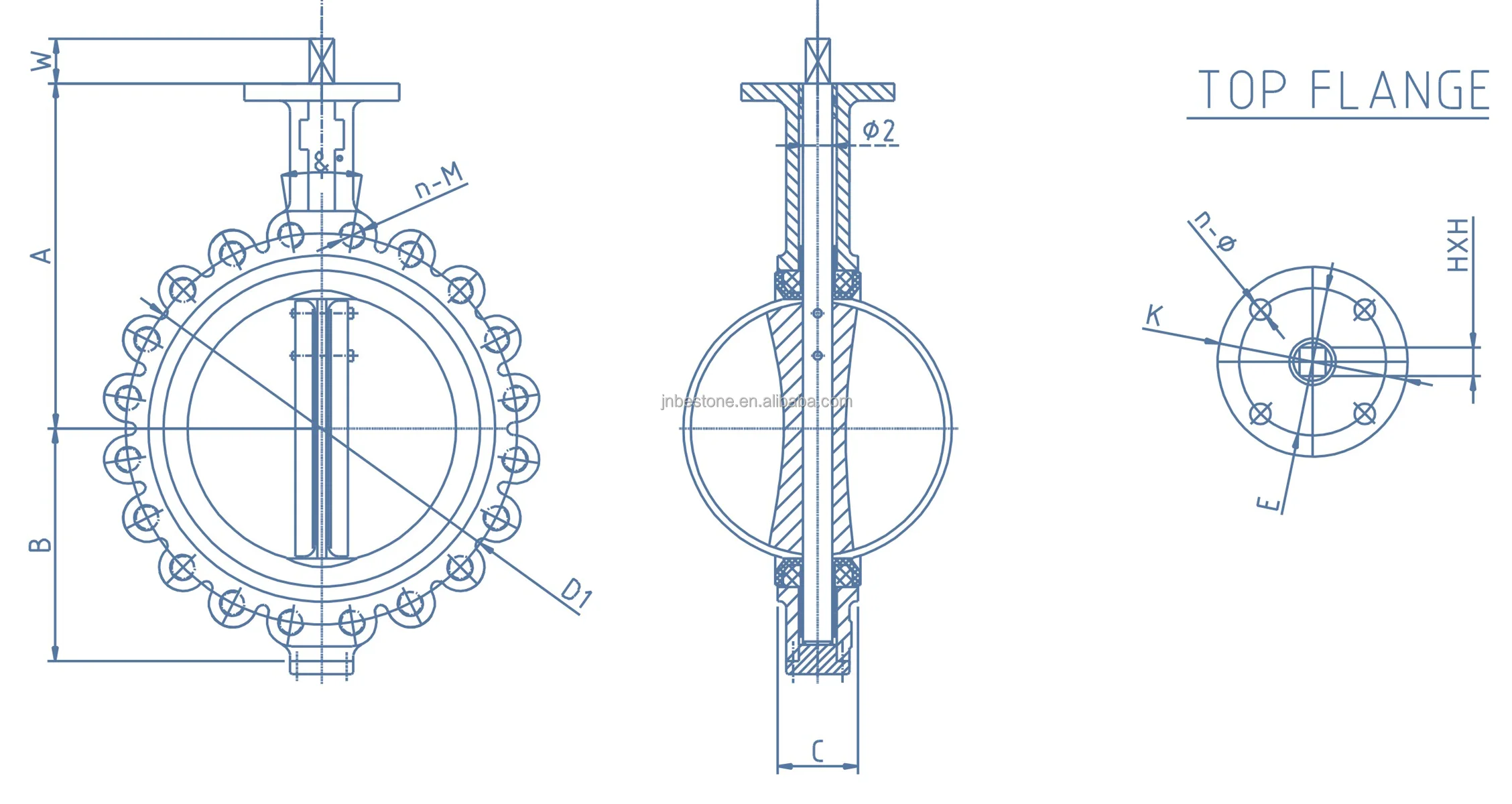 Casting Iron Undercut Disc Rubber Seated Cf8 Lug Butterfly Valve - Buy ...