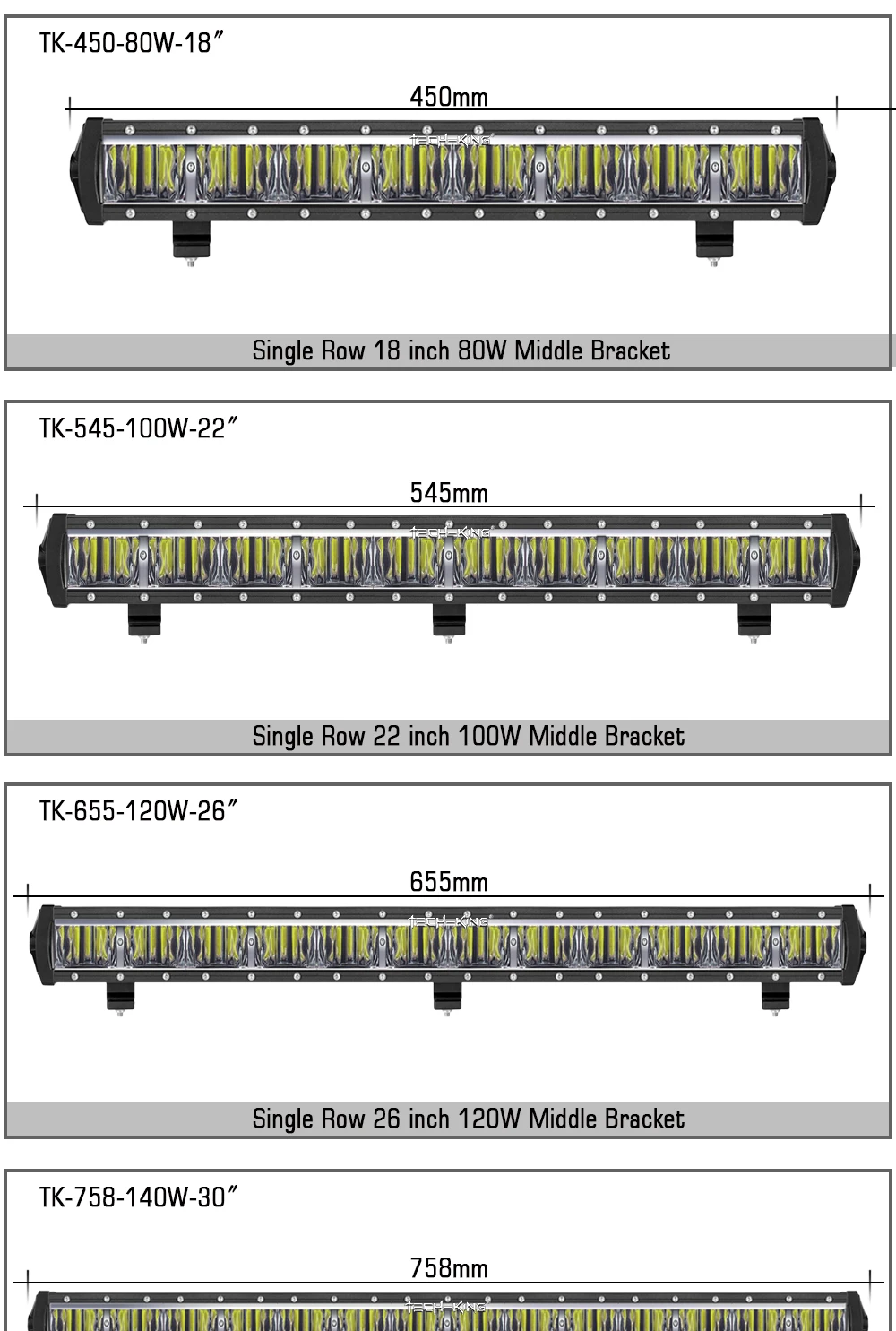 9-32V 6-52 inch 20W-240W Customized Low Energy Consumption Car Led Light Bar Led Car Lamp Bar Light Bar For Car Motorcycle Truck