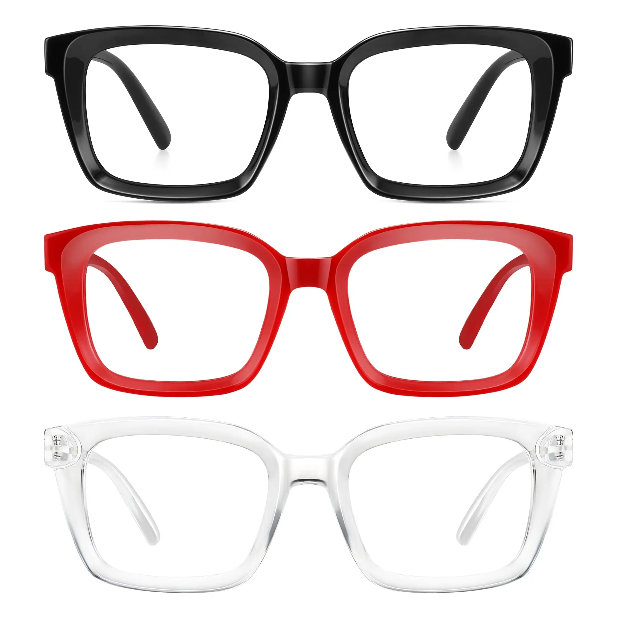Custom Reading Glasses for Women Men - Blue Light Blocking Readers Oversize Oprah Square aperçu 3