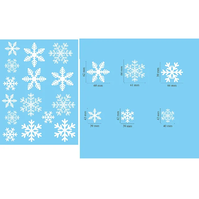 christmas window decal santa claus snowflake