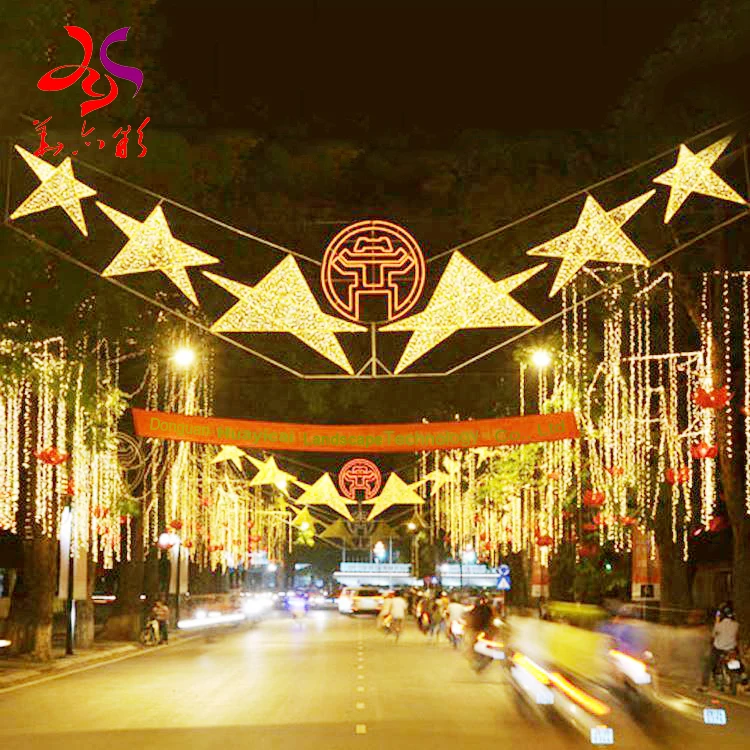 2022 Best Sales Outdoor Commercial Christmas Aluminum Profile 3D 2D Led Street Park Chandelier Five-Pointed Star Motif Lights - Buy Outdppr Park 2D Led Street Motif Light Festive Christmas Light,Large Business Xmas