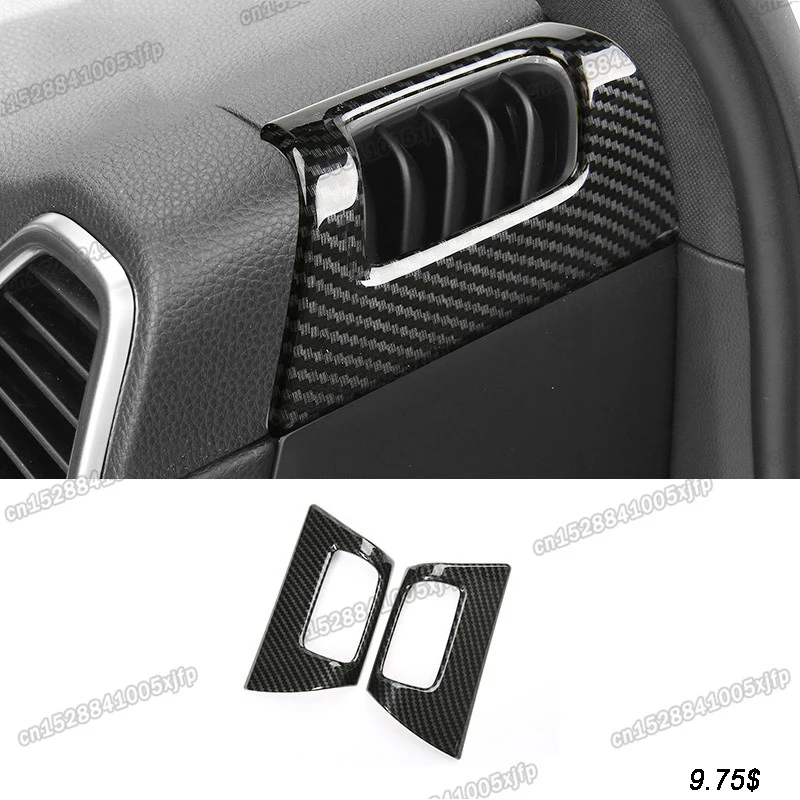 KUNGKIC Console Arrière Porsche Cayenne 2003-2010 - Sorties D'Air Fibre Carbone Noir, Accessoire Intérieur Premium
