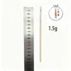 Poteau en bois de 16,5 cm avec une pointe jaune et un capuchon de stylo à l'extrémité