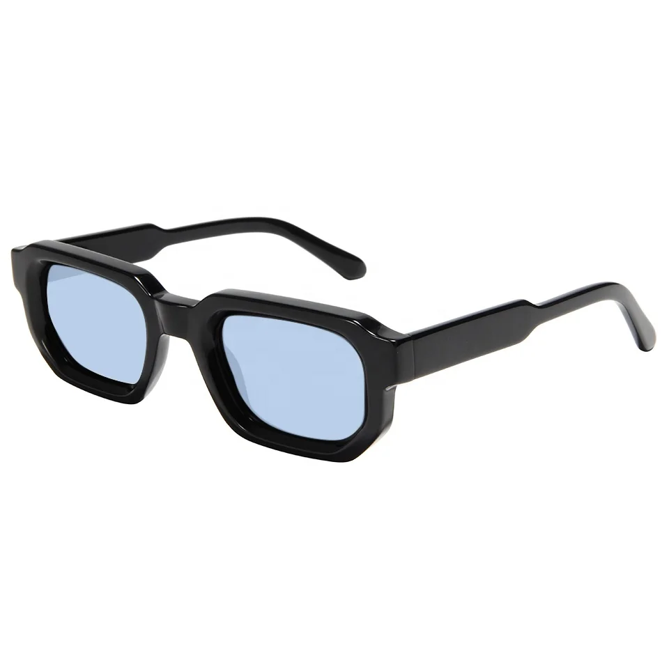 2025 Trendy Thick Acetate Rectangular Sunglasses Men Square Womens Sun Glasses Oversize Millionaire Zonnebril Dames UV400
