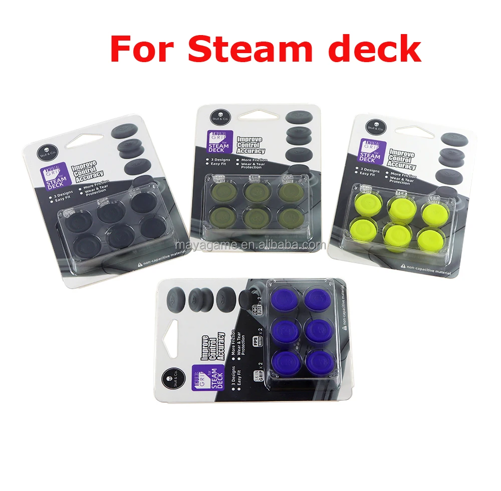 Skull & Co. Thumb Grip Set FPS CQC Joystick Cap Thumbstick Cover for Steam  Deck ROG Ally