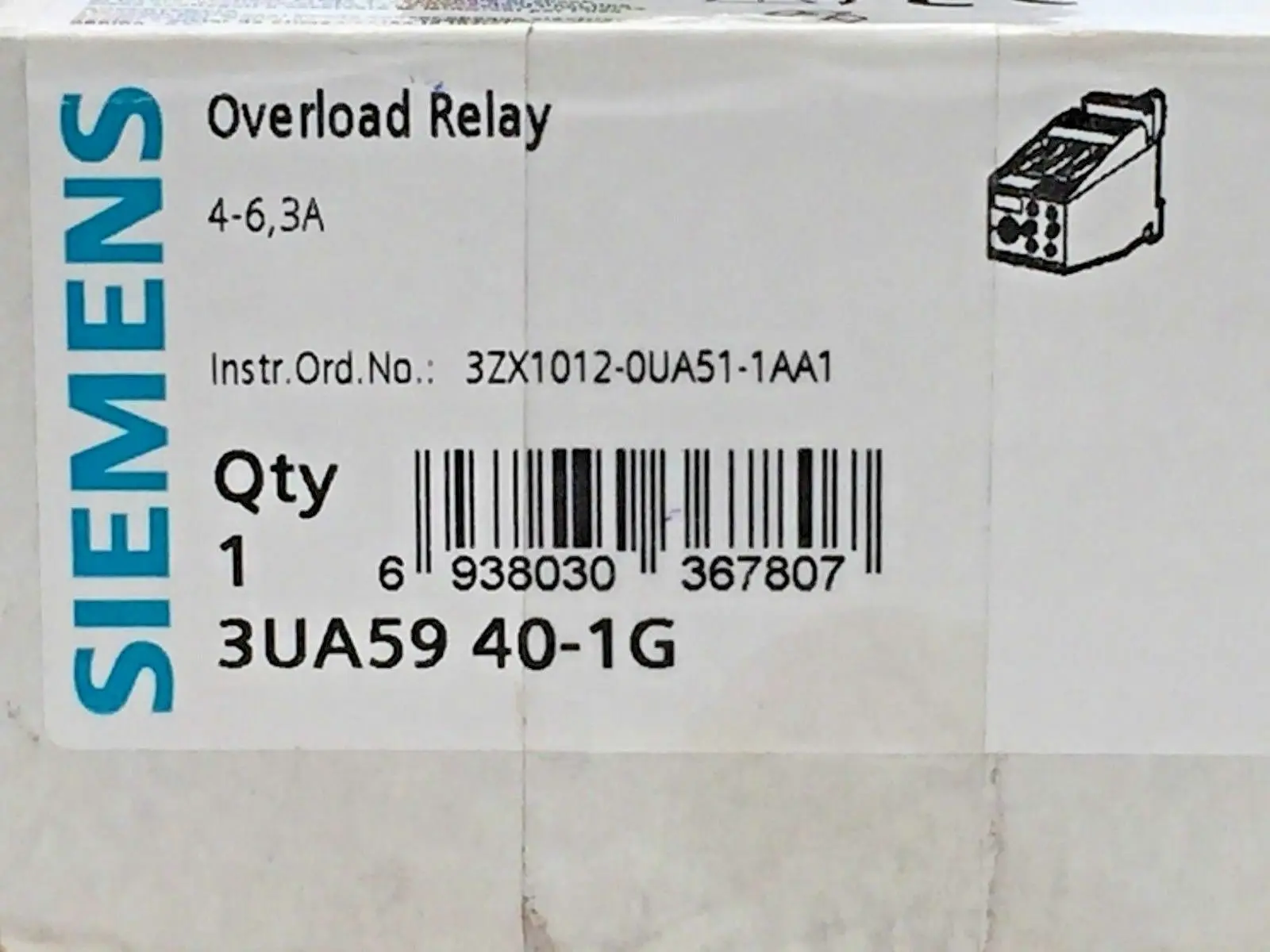 Thermal Overload Relay Thermal Relay 3UA59 40-1G 4-6.3A for Siemens