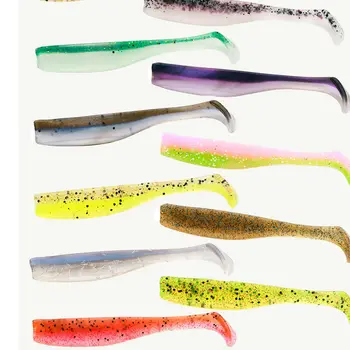 Cheery New Arrival TPR 70mm 2.3g Soft Fishing Paddle Tail Lure Slim Swim Bait T Tail Trout Lure – Soft Lure – view 3