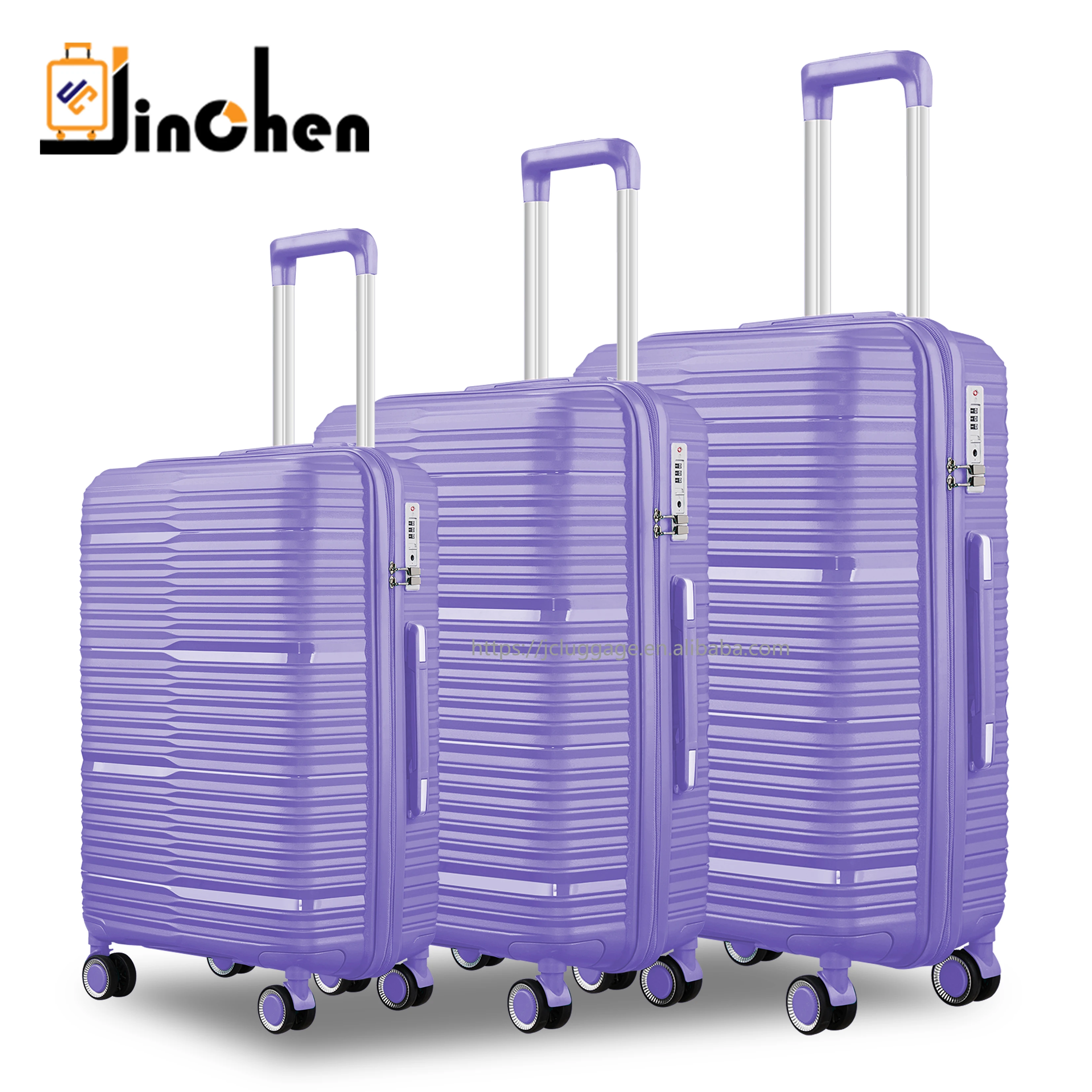 Luxury Design PP Hot Sale Travel Bags Luggage Classical Style Vintage Trolley Luggage PP Suitcase with Combination TSA Lock