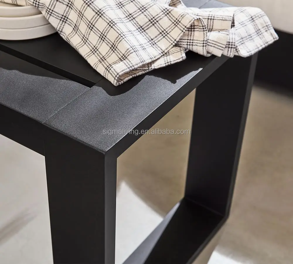 Modern design patio furniture aluminum console table set outdoor garden tables
