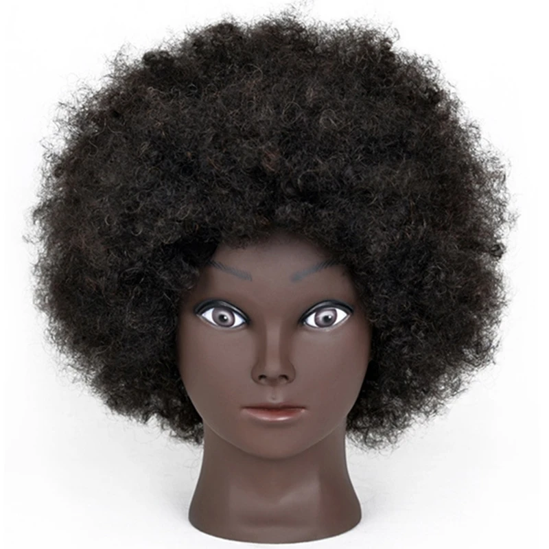 Afro Kinky Mannequin Female Doll Head Human Hair Africanamerican ...