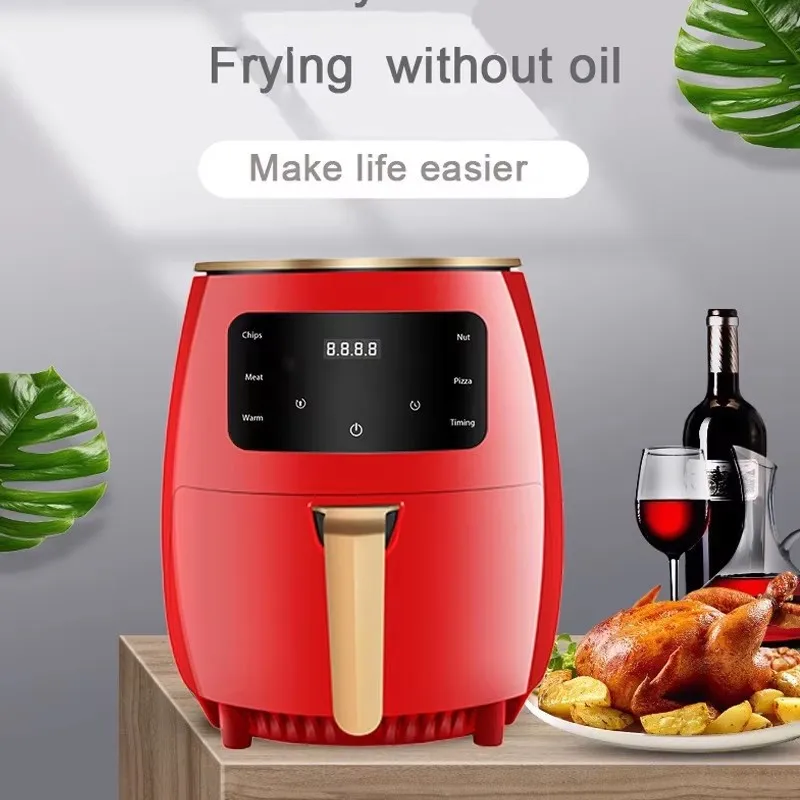Hot Selling Multi-functional air Oil Fryer 6L Large Capacity Digital Power Intelligent Electric 1400 Watts Home Baking Area