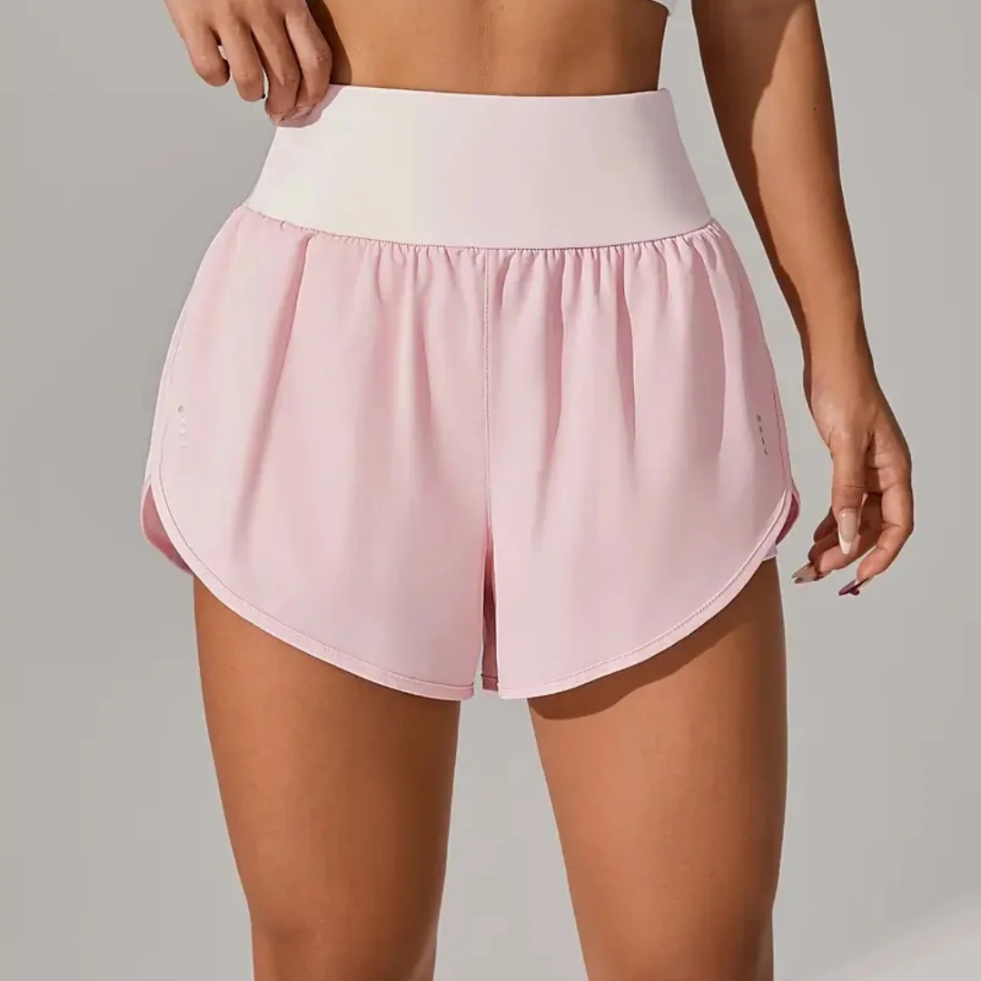Versatile Basic Women Short Sports Shorts Delicate Skin Friendly Moisture Wicking Yoga Running Fitness Shorts