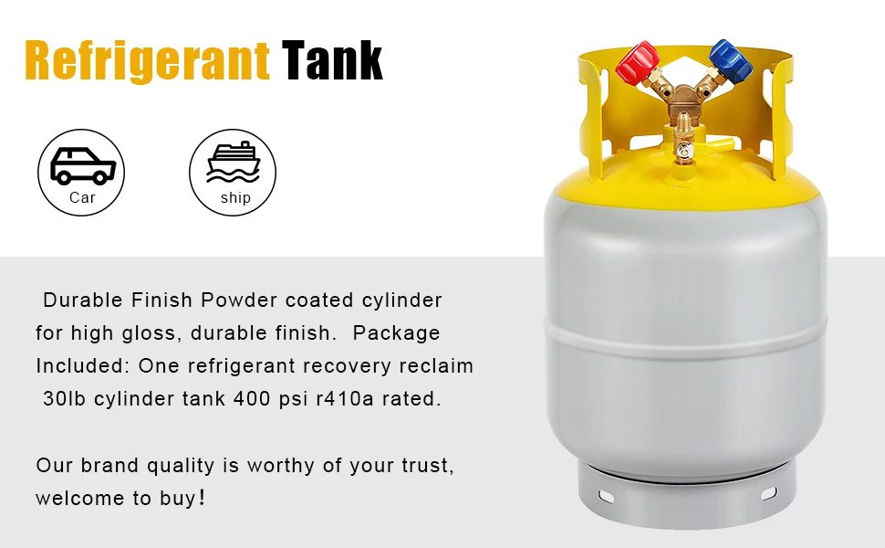 Refrec HVAC Refrigerant Gas Recovery Cylinder for R22 R134a R410a - Reliable ...