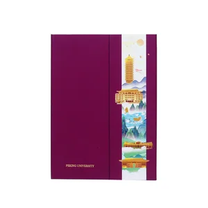 Gold Foil Embossed PU Leather Padded Certificate Holder Business Card and File Folder for School Graduation Diplomas Awards