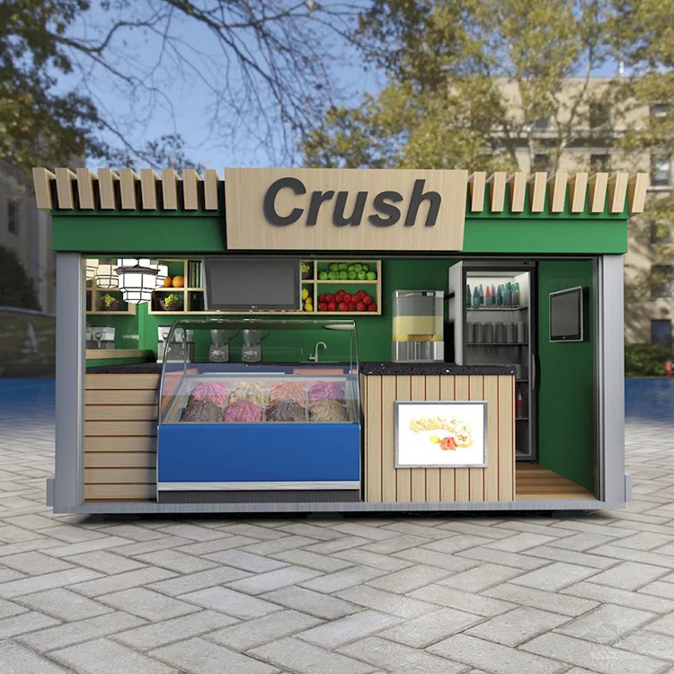 Fast Delivery Wooden Coffee Kiosk Design Kiosk Street Food Kiosk for Coffee
