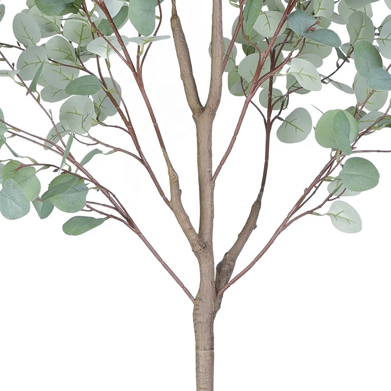 OH ARTS  Bonsai Artificial  Faux Plant Soft Green Artificial Greenery Eucalyptus Tree Leaf for Outdoor  Tree l Indoor Decoration
