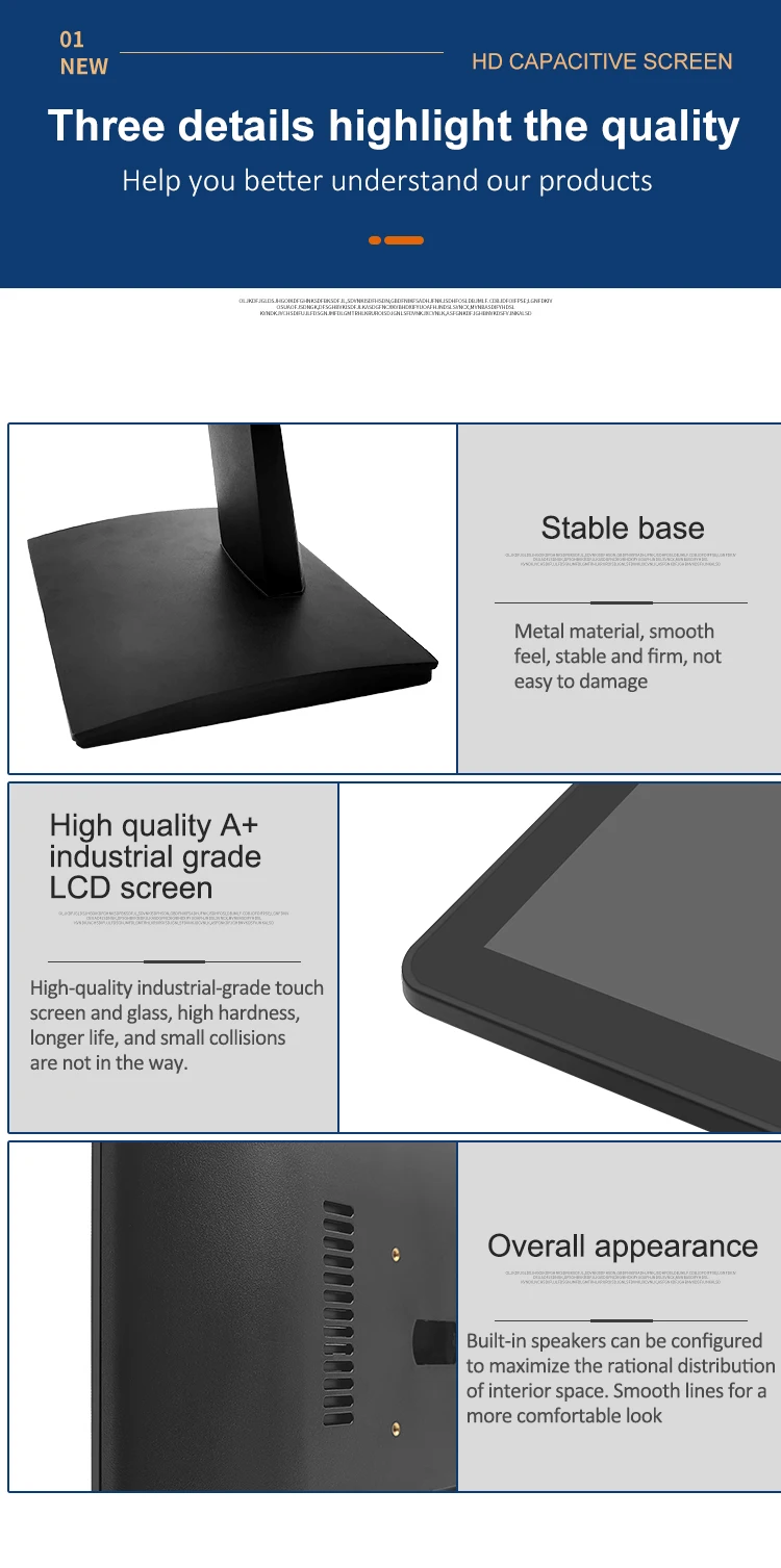 9.7 Inch IPS1024*768 Ip65 Panel Touch/non-touch VESA Wall Mount Plastic case Industrial Lcd Monitor