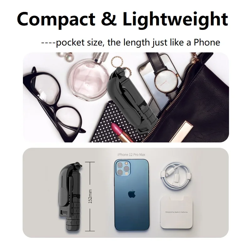 Mini Small Size Q11 Mini Compact Selfie Stick with Remote Timer