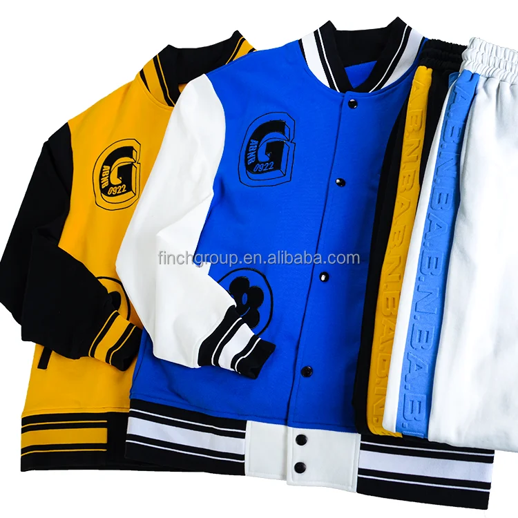 Finch Garment New Plus Size Men's Jackets Tracksuit Set Embroidery