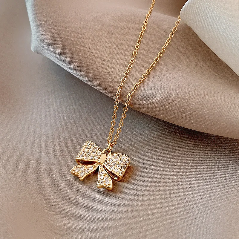 1pc Stainless Steel Gold Chain Vintage Seashell Butterfly Bee Pendant  Minimalist Personality Cold Style Fashion Casual Unisex Street Style  Christmas