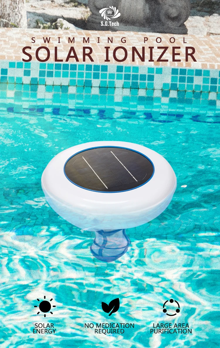High Quality White Solar Swimming Solar Pool Purifier Ionizador Solar