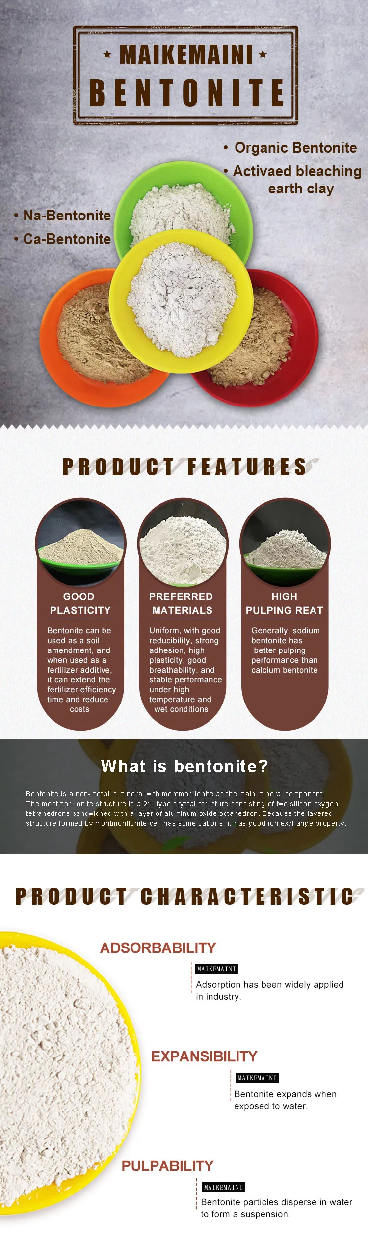 Bentonite Clay 25kg Bag For Sale Bentonite Powder Price For Drilling