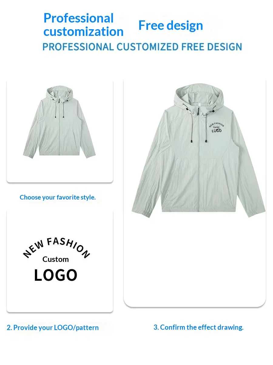 NINER9 Ice Silk Sunscreen Clothing Outdoor Mountaineering Men’s and Women’s Lightweight Sunscreen Clothing Customizable Logo preview 5