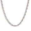 3mm long box chain-Silver-80cm+10cm